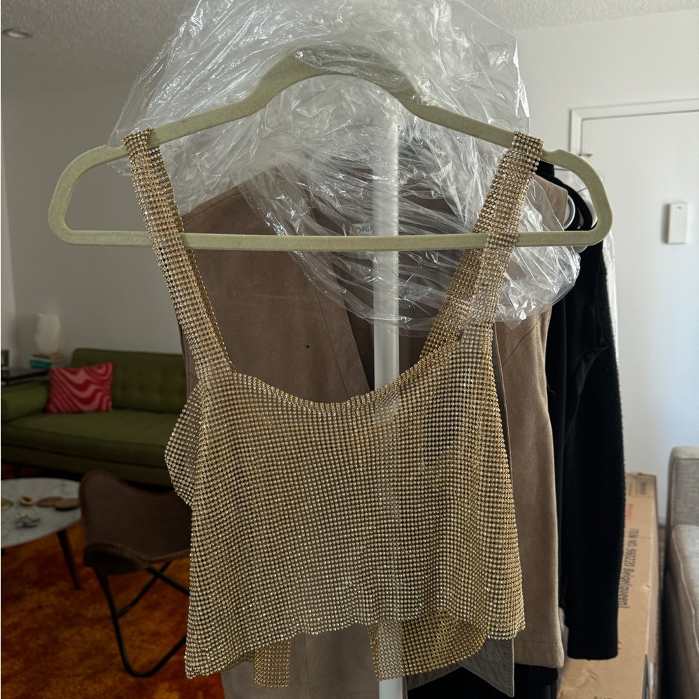 Rhinestone crop top